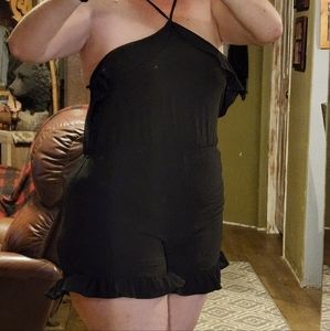 Little Black Monteau Romper